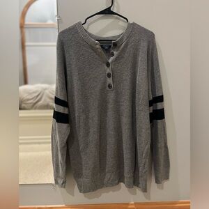 American Eagle Grey Sweater W/ Buttons Size L